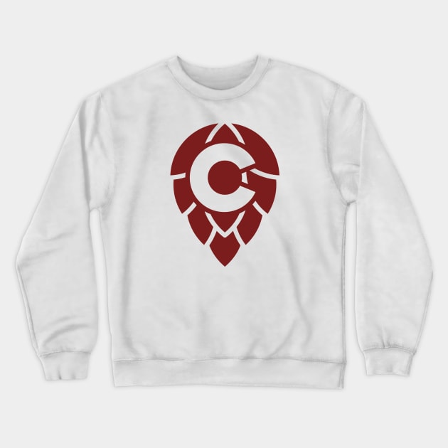 Colorado Brewery List - Rosewood Crewneck Sweatshirt by ColoradoBreweryList